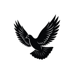 Creative Pigeon Silhouette Vector Art

