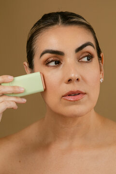 Woman Applying Makeup