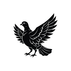 Creative Pigeon Silhouette Vector Art

