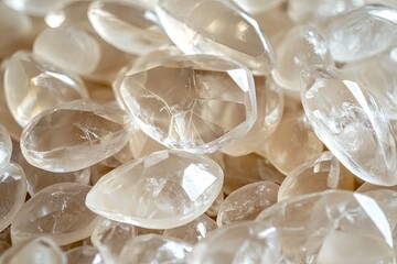 A pile of ivory ice gem