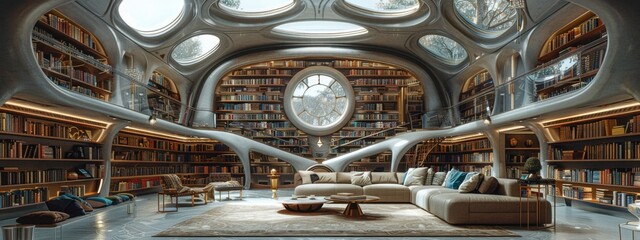 Fototapeta premium Library of the future.