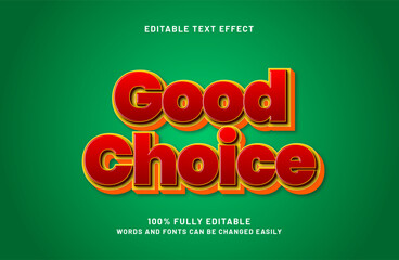 good choice editable text effect in simple and modern text style