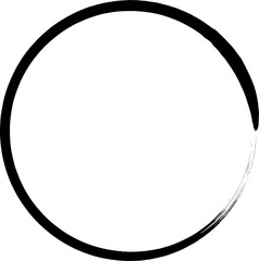 Circle frames brush strokes element