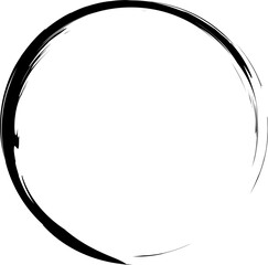 Circle frames brush strokes element