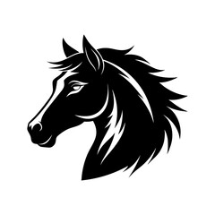 A Unique Horse Head Silhouette Vector illustration.