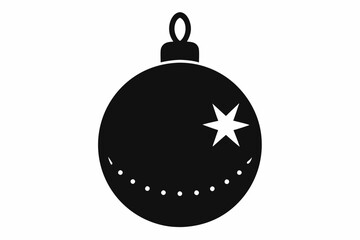 Obraz premium Christmas ball, Christmas ball icon vector, Christmas bauble vector illustration 