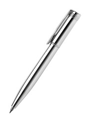 silver pen isolated on white