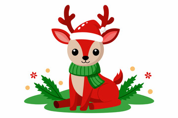 Adorable Christmas Deer Vector Graphics for Holiday Design Projects – Ideal for Logos, Illustrations, Gift Tags, and Unique Seasonal Branding to Add Festive Cheer to Your Creative Work