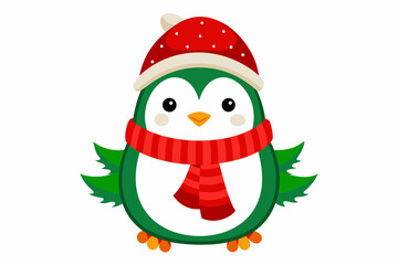 Adorable Christmas Penguin Vector Graphics for Holiday Design Projects Ideal for Greeting Cards, Logos, Illustrations, Gift Tags, and Unique Seasonal Branding to Spread Festive Joy and Cheer