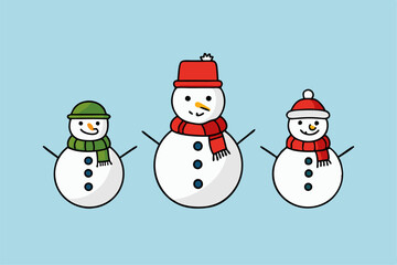 Charming Christmas Snowman Vector Graphics for Holiday Design Projects Ideal for Greeting Cards, Logos, Illustrations, Gift Tags, and Unique Seasonal Branding to Spread Festive Cheer