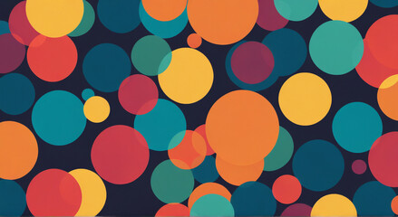 seamless pattern with colorful circles