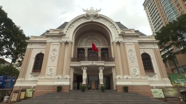French Colonial Architecture. Saigon Opera House, also known as the Municipal Theatre in Ho Chi Minh City, Vietnam.