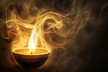 oil lamp flame background