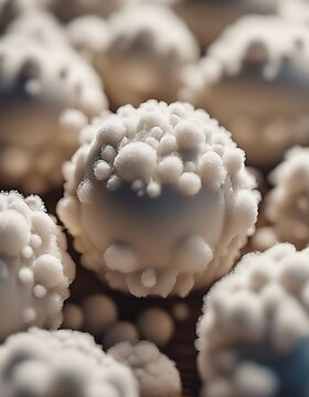 white foamy round substance