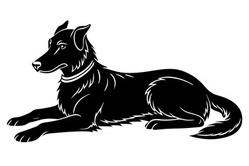 
Dog lying silhouette, dog silhouette svg, Dogs different breed, corgi, golden retriever, poses, sitting, standing, jump
