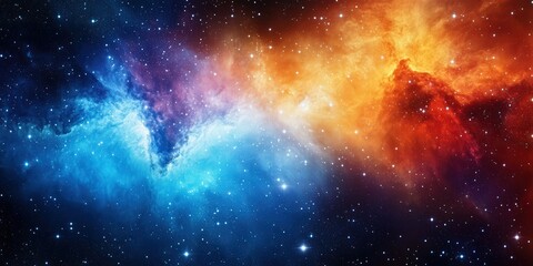 Fototapeta premium Cosmic Nebula - A Celestial Tapestry of Colors