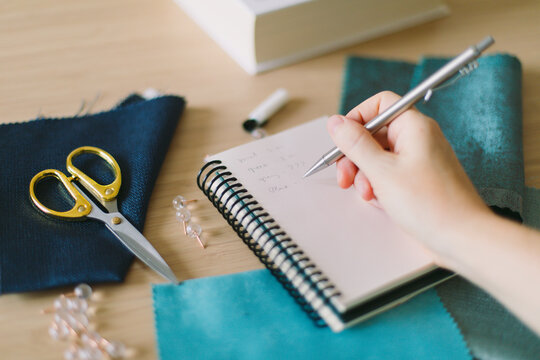 A design set of different materials for interior design