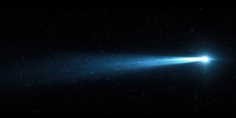 A Comet Streaks Through the Night Sky