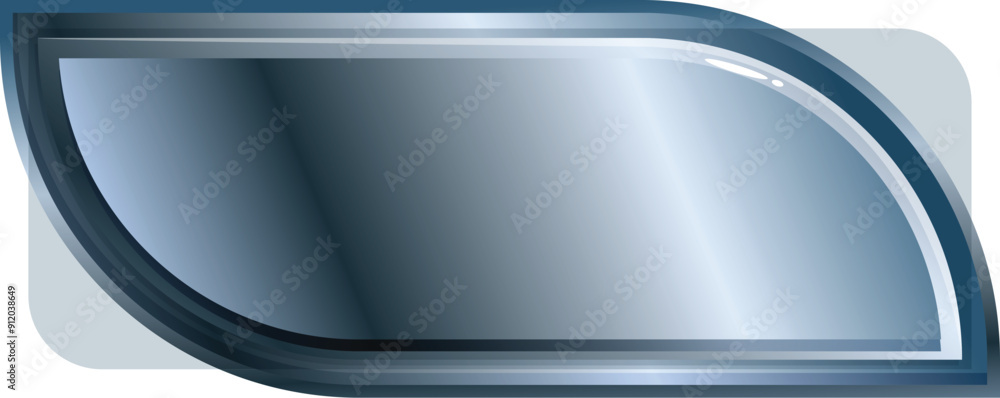 Poster rounded rectangle is showing a reflective surface with metallic gradient effect