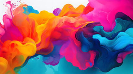 Beautiful wallpaper HD splash watercolor multicolor blue pink, pastel color, abstract texture colorful. Colorfull background watercolor. lettering background. Rainbow color, sky and brush strokes, 