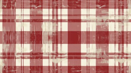 Obraz premium Classic red checkered print, matte, flat.