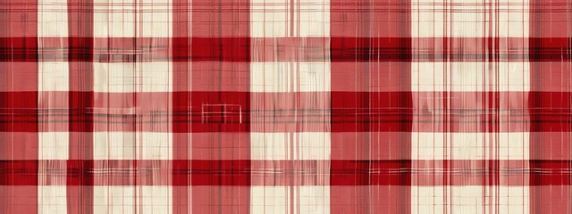 Classic red checkered print, matte, flat.