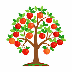 Tomato tree  art vector