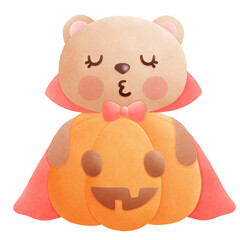 teddy bear with Halloween 