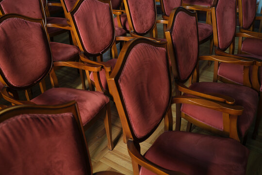 Rows of Velvet Seats 