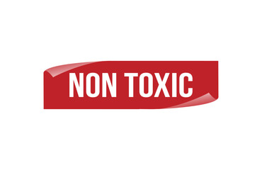 Non toxic red ribbon label banner.