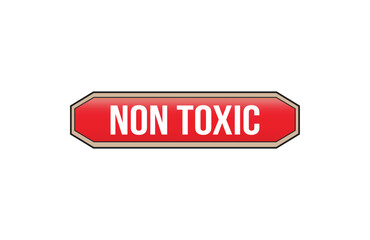 Non toxic red ribbon label banner.