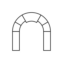 Arch Icon. One of Building Structure System. Architecture Element. 