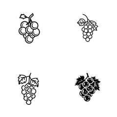 Grape logo design vector illustration