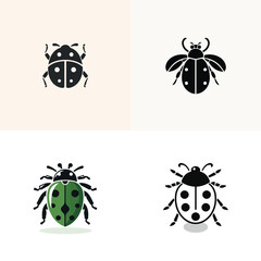 Fototapeta premium Bug insect logo design vector illustration