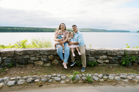 happy lgbtq family consisting of mothers and daughters