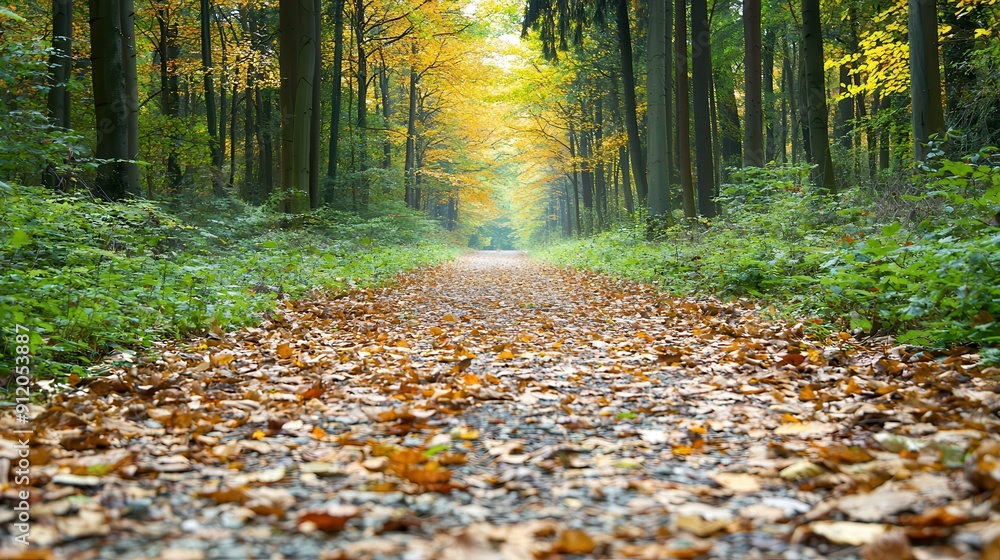 Canvas Prints Autumn Forest Path.