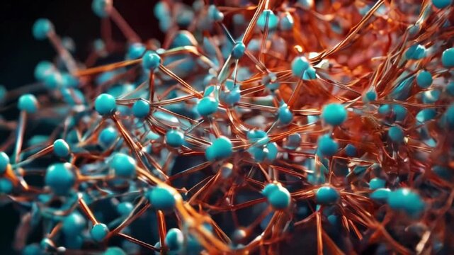 DNA Cells Human body tissue from a special telescope owned by doctors in the hospital. Seamless 4K looping timelapse video animation generated AI