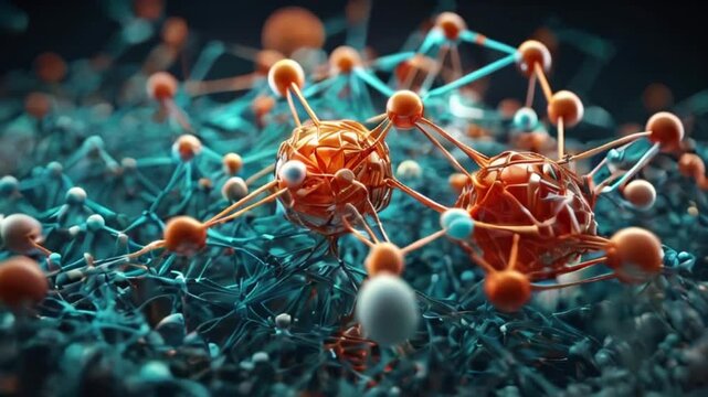 DNA Cells Human body tissue from a special telescope owned by doctors in the hospital. Seamless 4K looping timelapse video animation generated AI