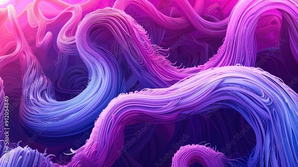 Poster swirling strands of vibrant colors intertwine in a mesmerizing display, illuminated by a soft glow t