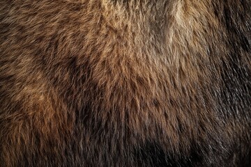 Close-up of ice age bison thick hide and fur, highlighting layers that protect it from freezing temperatures. High-resolution, detailed textures, crisp focus