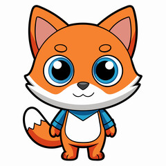 A Chibi Cat isolated art vector