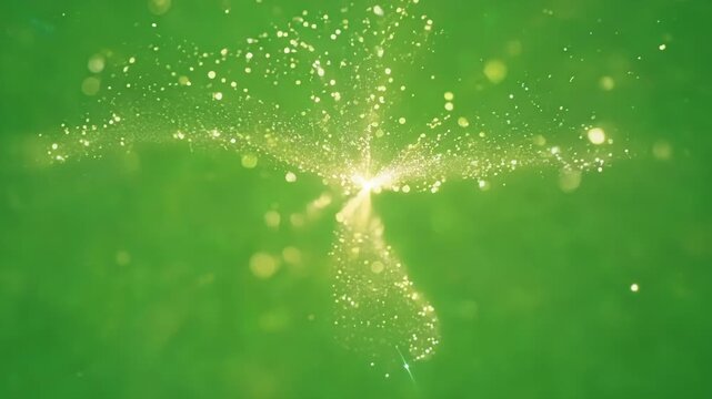 A dazzling vision of sparkling lights evoking a sense of childlike wonder and joy. Green screen chromakey