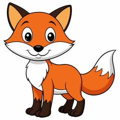 fox standing art vector