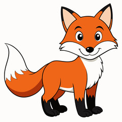 Fototapeta premium fox standing art vector