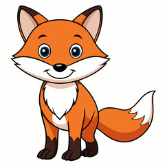 Fototapeta premium fox standing art vector