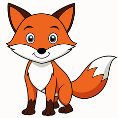 Fototapeta premium fox standing art vector