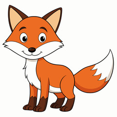 Fototapeta premium fox standing art vector