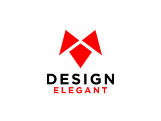 Abstract Initial Letter M Logo. Geometric Shape Origami Infinity Style isolated on White Background. Usable for Business and Branding Logos.