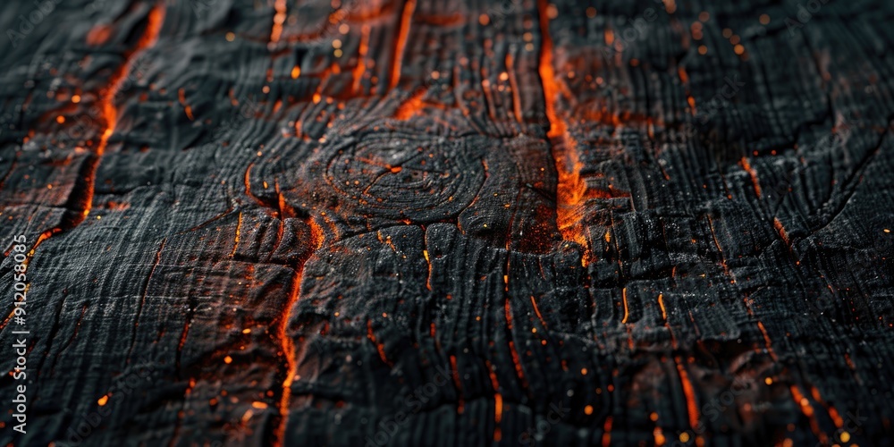 Canvas Prints Scorched Oak Wood Texture