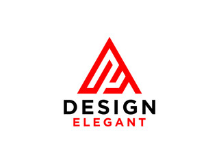 Abstract Initial Letter A Logo. Geometric Triangle isolated on White Background.